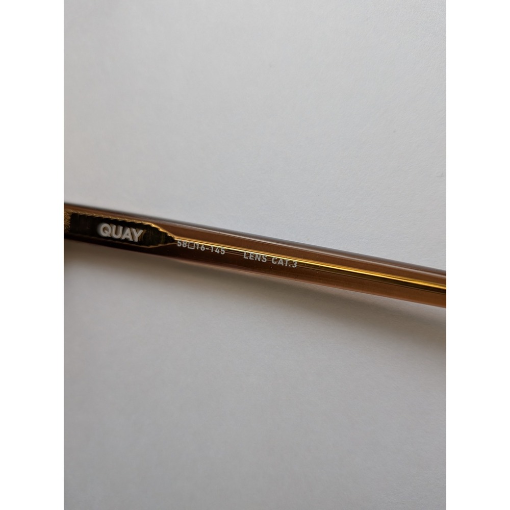 Quay Ever After Sunglasses OS Boho Y2K Maximalist Brown Gradient Lens Chic Vibe - Picture 5 of 6
